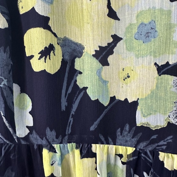 LOFT Flowered Dress Size 14 - Picture 3 of 4